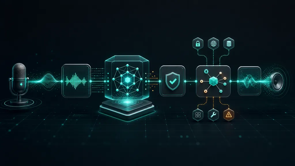 Real-time voice AI API pipeline from microphone input to model response